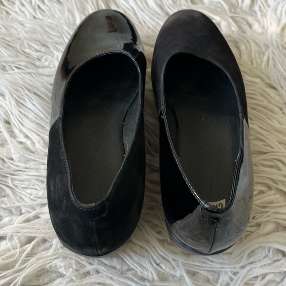 Camper Twins Black Suede Patent Leather Patch Platform Wedge Shoes EUC Size 37 - Picture 9 of 15